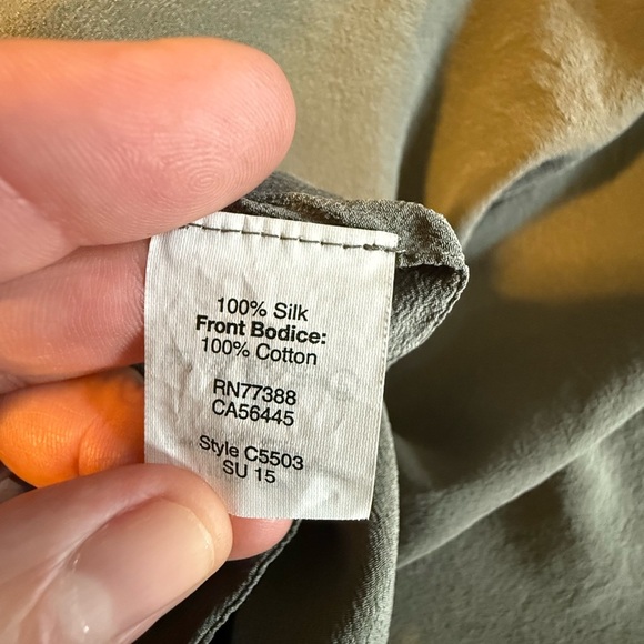 Madewell 💯% Silk Green Relaxed Tank Top #flouncy #breezy - Picture 7 of 9